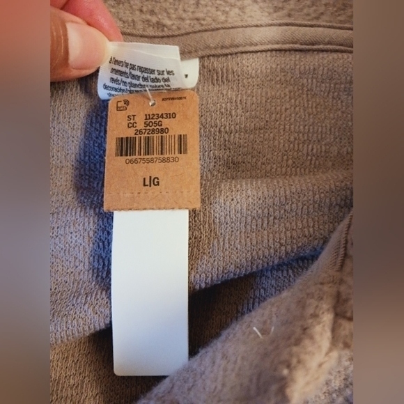 Pink Victoria's Secret Reverse Fleece Cropped Polo Sweatshirt Size Large - Picture 8 of 12